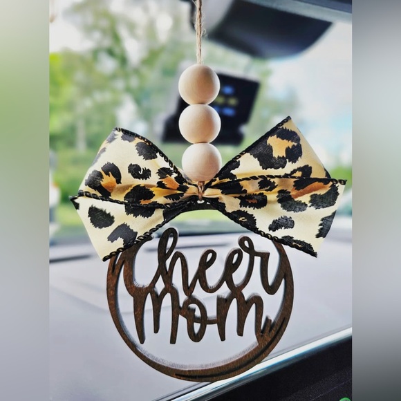 Cheer mom cheetah car ornament - Picture 1 of 1